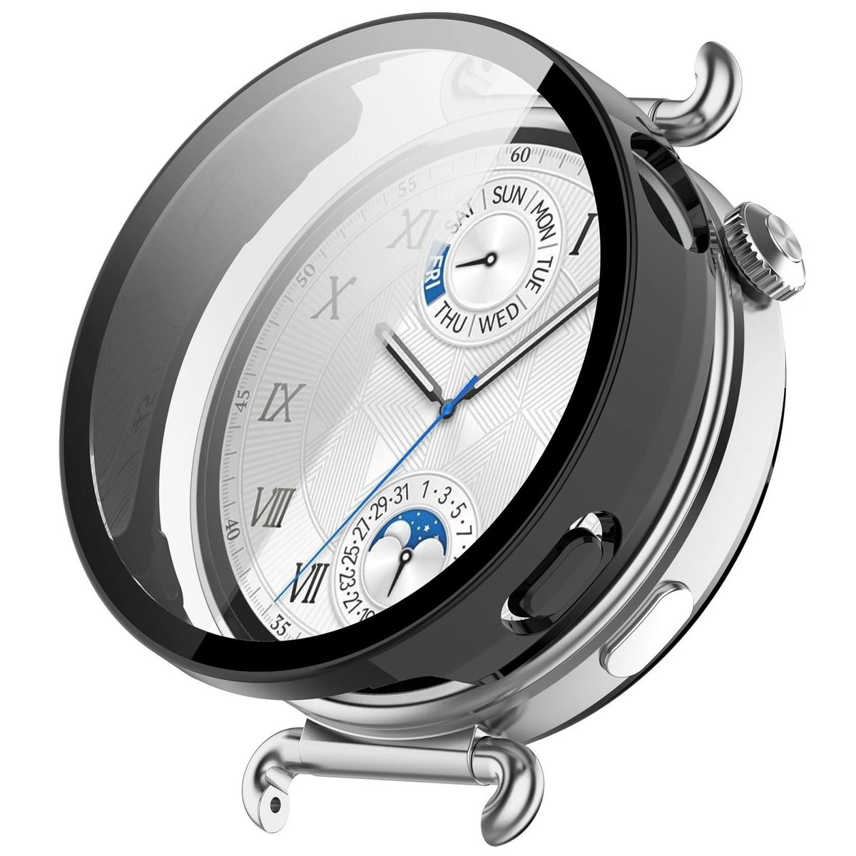 Wizualizacja nakładania etui Bizon Case Watch Adamo do Huawei Watch GT6 41 mm